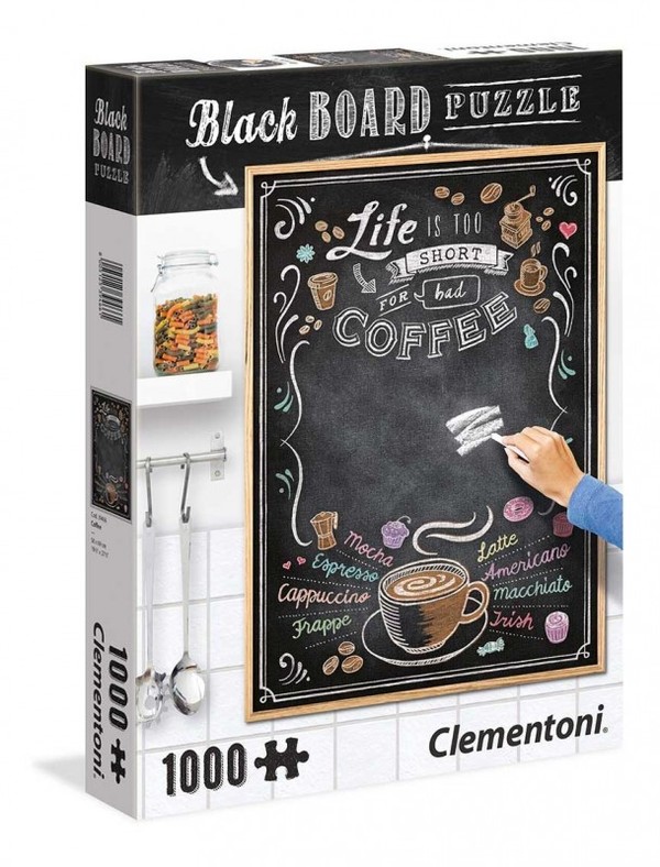 Puzzle Black Board Coffee 1000 elementów