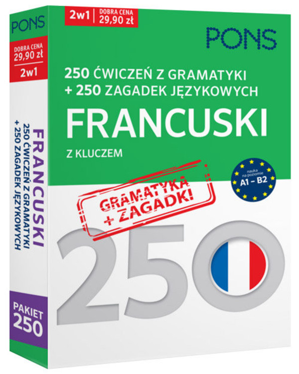 PONS. Francuski 250 ćwiczeń z gramatyki + 250 zagadek językowych