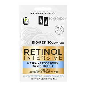 Retinol Intensive Maska na podbródek, szyję i dekolt - ujędrnienie + redukcja zmarszczek