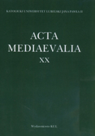 Acta Mediaevalia. T. XX