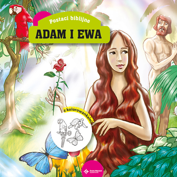 Adam i Ewa. Postaci biblijne Z kolorowankami