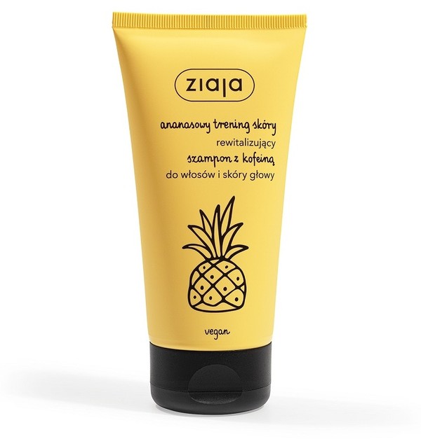 Ananasowy trening skóry Rewitalizujący szampon z kofeiną