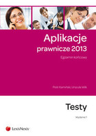 Aplikacje prawnicze 2013 Egzamin końcowy Testy