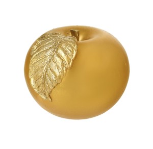 Jabłko Świeca ozdobna złota- kula średnia 10cm