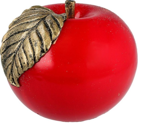 Jabłko Świeca ozdobna czerwona- kula duża
