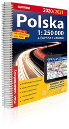 Atlas samochodowy Polska + Europa 1:250 000 wydanie 2020/2021