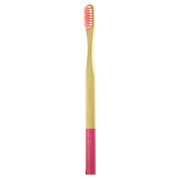 Bambusowa szczoteczka do zębów premium miękka Różowa