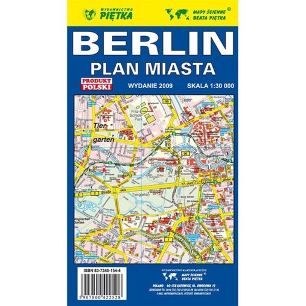 Berlin. Plan miasta Skala: 1:30 000