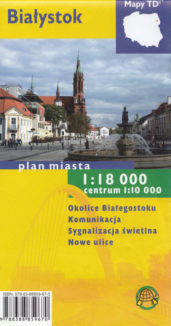 Białystok Mapa turystyczna Skala: 1:18 000