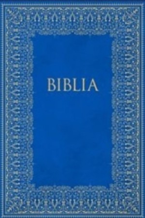 Biblia wydanie pamiątkowe z okazji kanonizacji Jana Pawła II (niebieska)