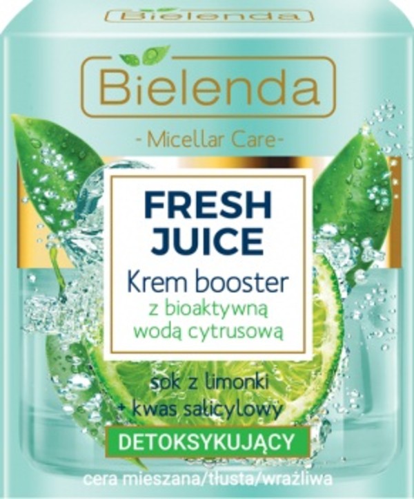Fresh Juice Krem Booster detoksykujący z wodą cytrusową Limonka