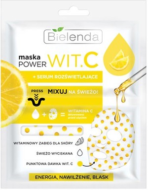 Power Wit.C Maska w płacie + Serum rozświetlające Cytryna
