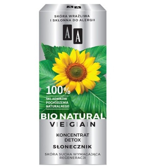 Bio Natural Vegan Koncentrat detox Słonecznik
