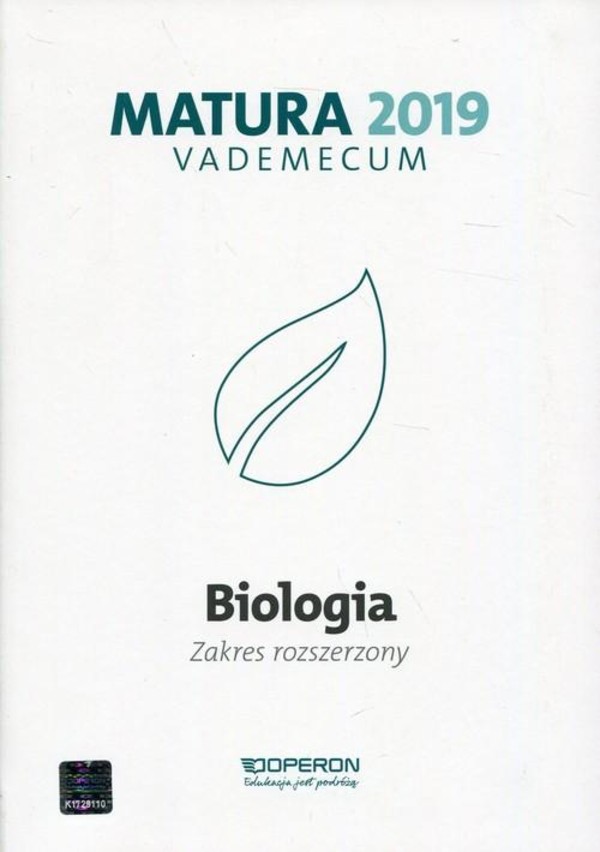 Matura 2019 Vademecum Biologia Zakres rozszerzony