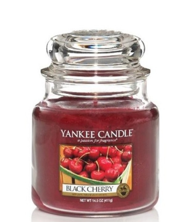 Black Cherry Średnia świeca zapachowa w słoiku