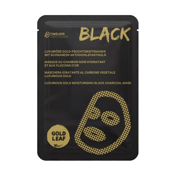 Black Luxurious Gold Moisturising Black Charcoal Mask nawilżająca maska z węglem drzewnym Gold Leaf