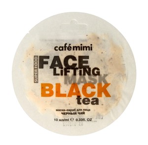 Cafe Mimi Face Lifting Czarna Herbata & Trawa Cytrynowa Maseczka - scrub do twarzy