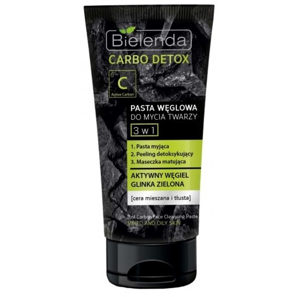 Carbo Detox 3 w 1 Pasta węglowa do mycia twarzy