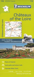 Chateaux of the Loire/ Dolina Loary Mapa samochodowa Michelin 1:150 000