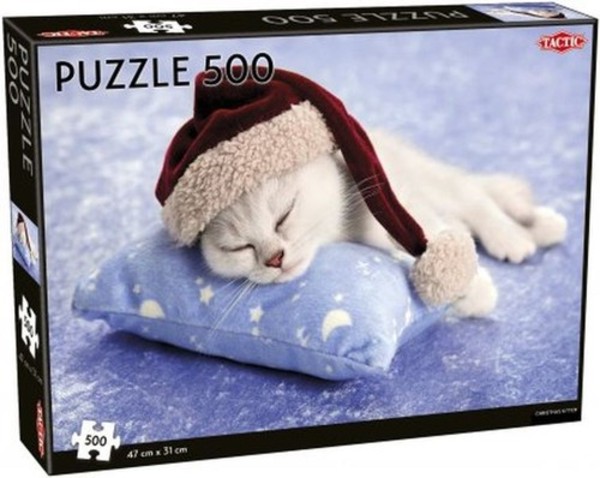 Puzzle Świąteczny Kociak