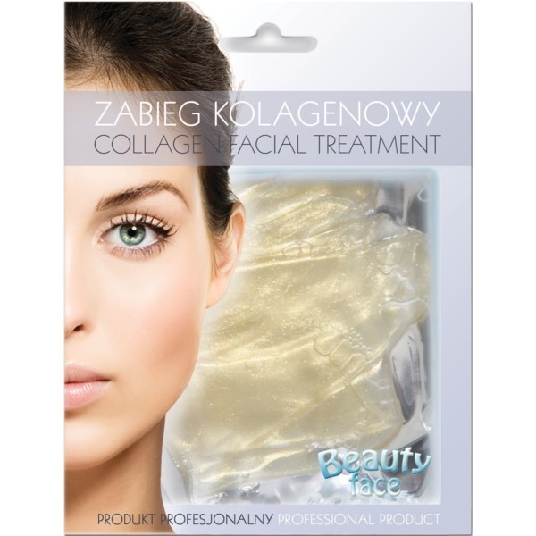 Collagen Facial Treatment Rozświetlający zabieg kolagenowy z diamentami i złotem w płacie hydrożelowym