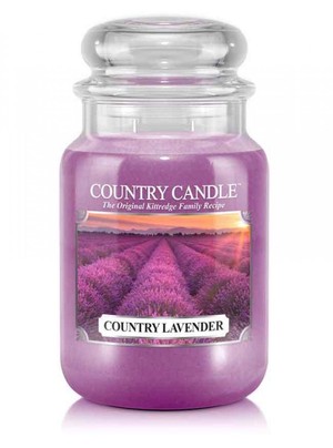 Country Lavender - Duży słoik z 2 knotami