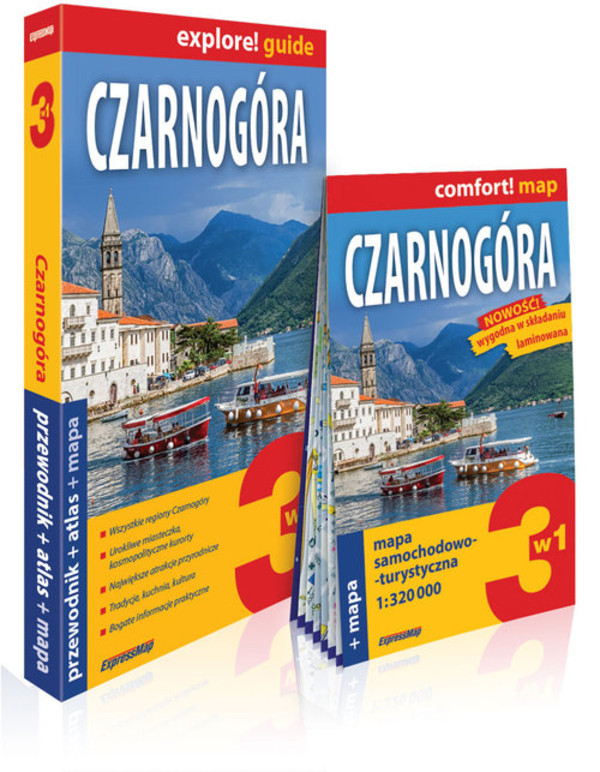 Czarnogóra 3w1 Przewodnik + atlas + mapa explore! guide