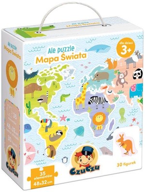 CzuCzu Puzzle Ale Puzzle Mapa Świata - 35 elementów