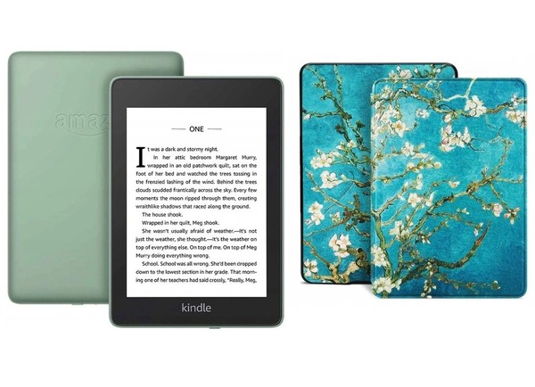 Czytnik Ebooków Kindle Paperwhite 4 8 GB + Etui Art Blossom (zielony) (z reklamami)