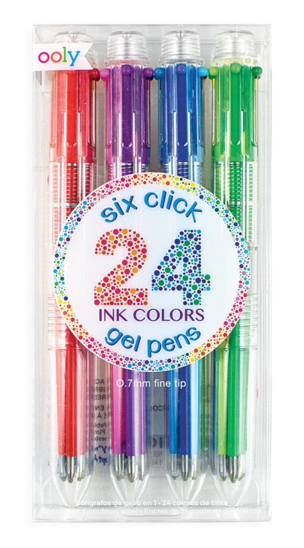 Długopisy Żelowe 6-W-1 Zestaw 24 kolorów