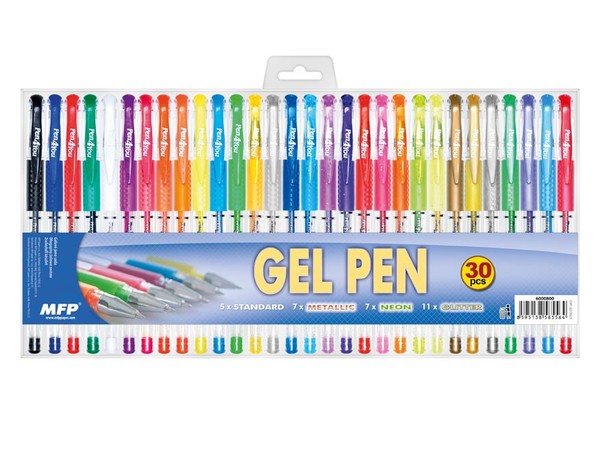 Długopisy żelowe MFP 30 kolorów GX1038-30 mix