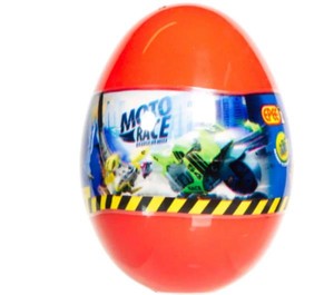 Moto Race - Kraksa na maxa motorek 6cm w jajku 4 wzory