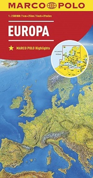 Europe Autokarte / Europa Mapa samochodowa Skala 1:2 500 000