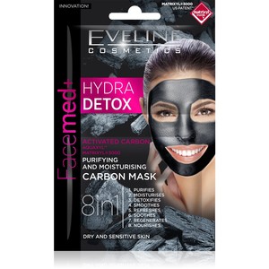 Facemed+ Hydra Detox 8 w 1 Maska węglowa oczyszczająco - nawilżająca