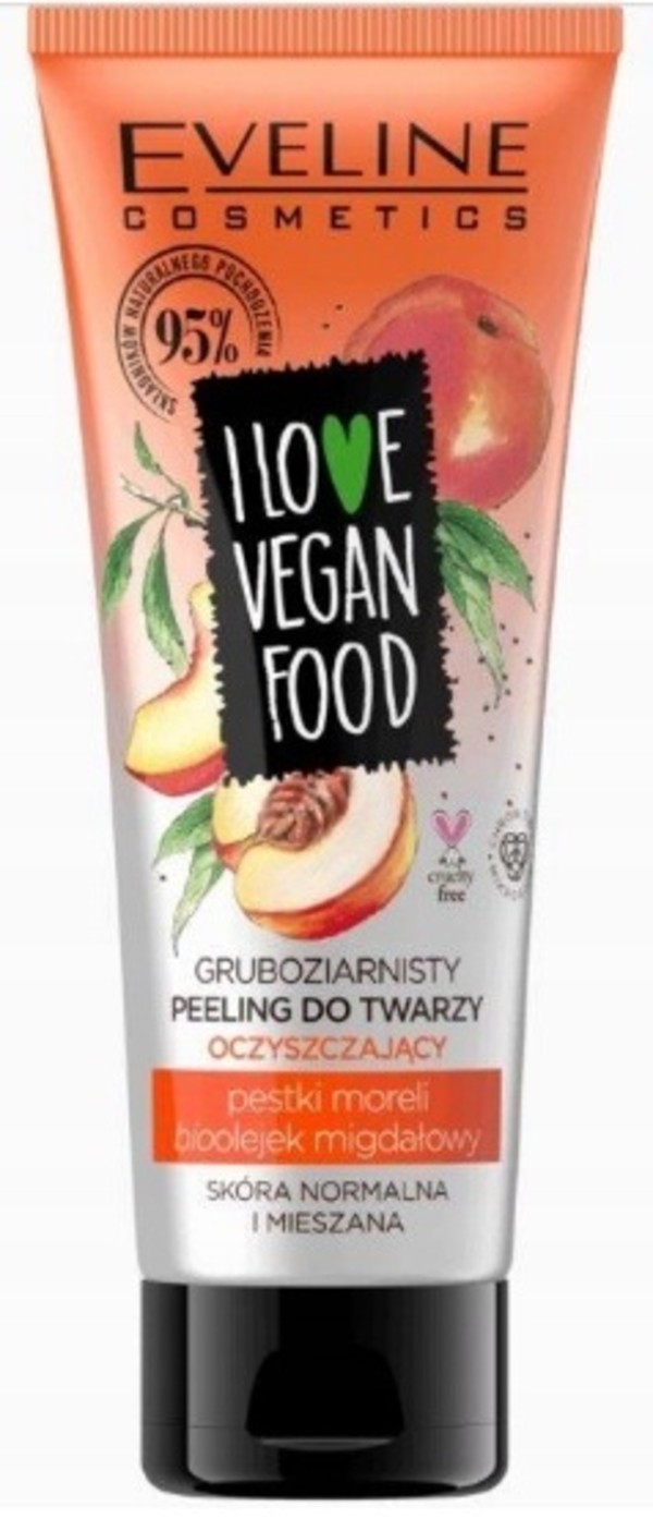 I Love Vegan Food Peeling do twarzy gruboziarnisty oczyszczający