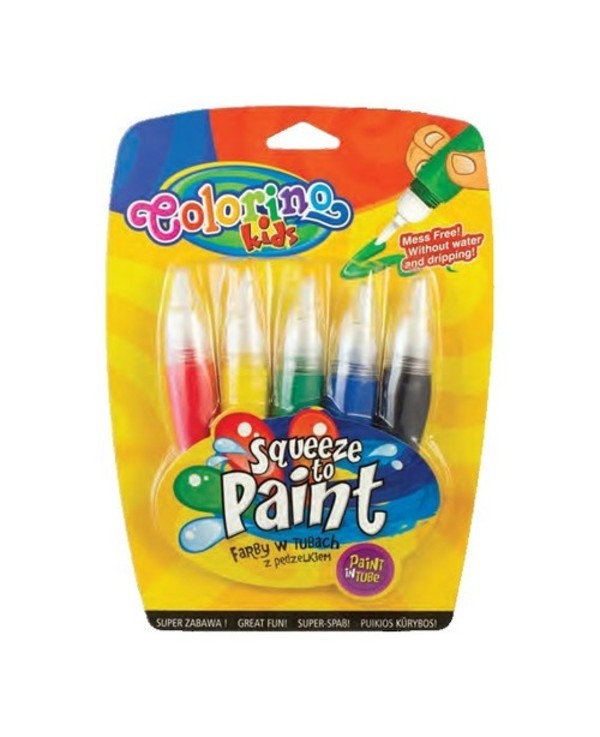 Farby Colorino w tubach z pędzelkiem 5 kolorów