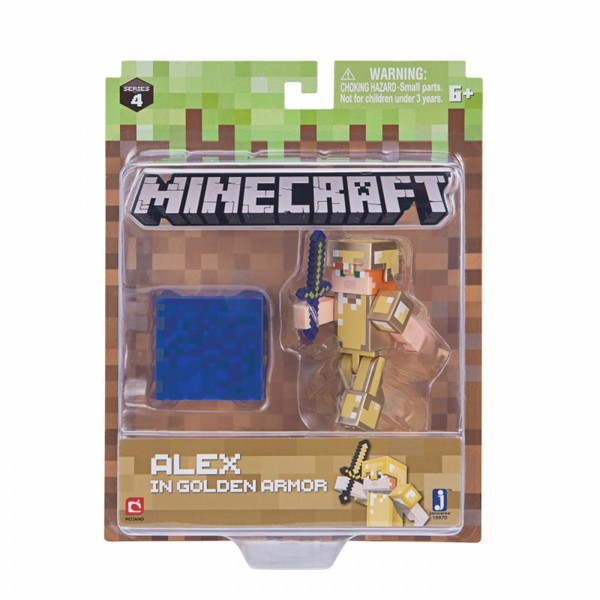 Figurka Minecraft - Alex w złotej zbroi