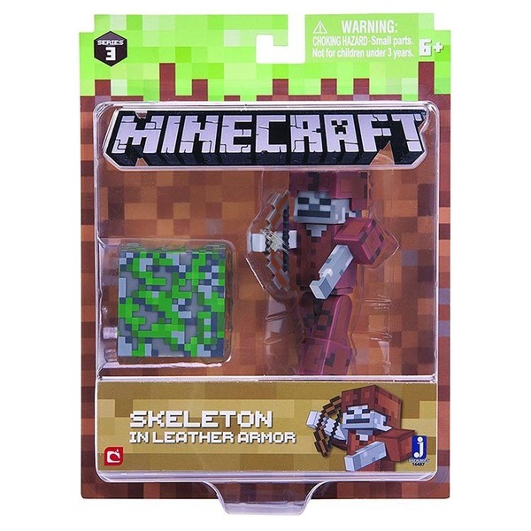 Minecraft Figurka Szkielet w skórzanej zbroi