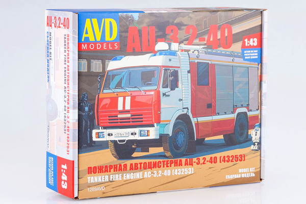 Fire Engine AC-3,2-40 (KAMAZ-43253) model kit Skala 1:43