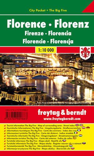 Florence Florenz City map / Florencja Plan miasta Skala 1:10 000