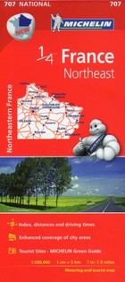 France Northeast Road Map / Francja Północno-Wschodnia Mapa Samochodowa Skala: 1:500 000