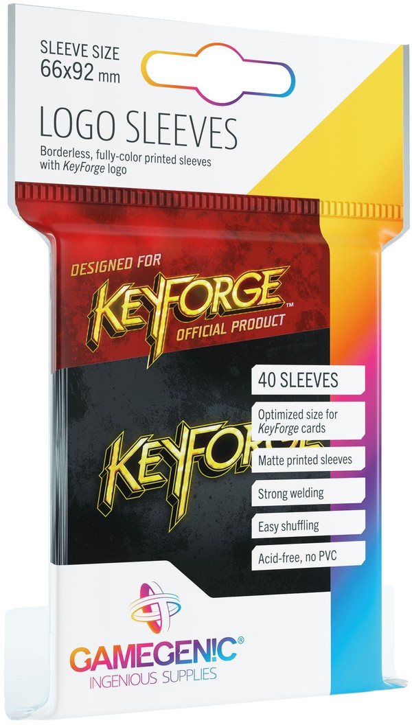 Koszulki KeyForge - Logo Sleeves Black 66 x 92 mm 40 sztuk