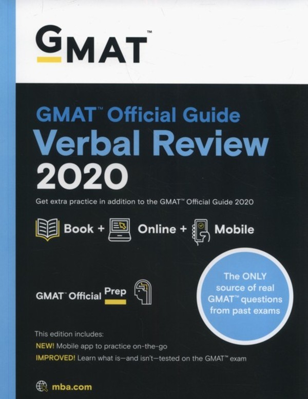 GMAT Official Guide 2020. Verbal Review: Book + Online Question Bank