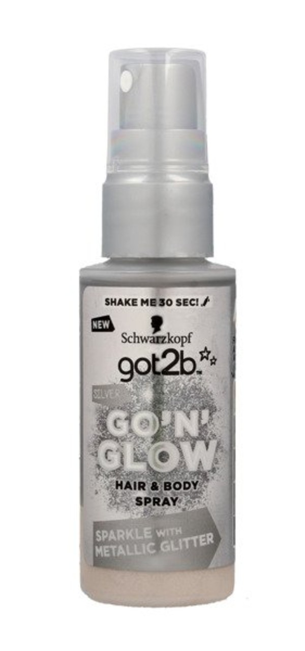 GOT2B Glow Spray koloryzujący do włosów i ciała z brokatem Srebrny