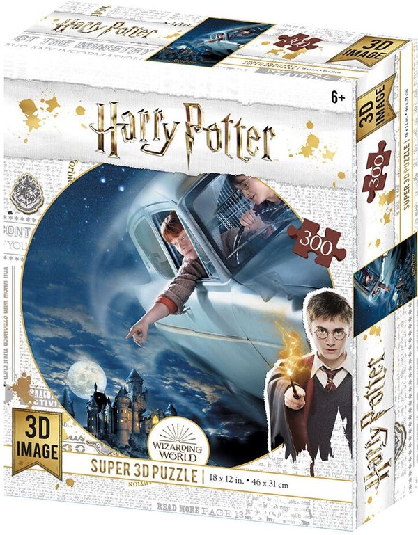 Puzzle Harry Potter: Magiczne puzzle - Ford Anglia nad Hogwartem 300 elementów