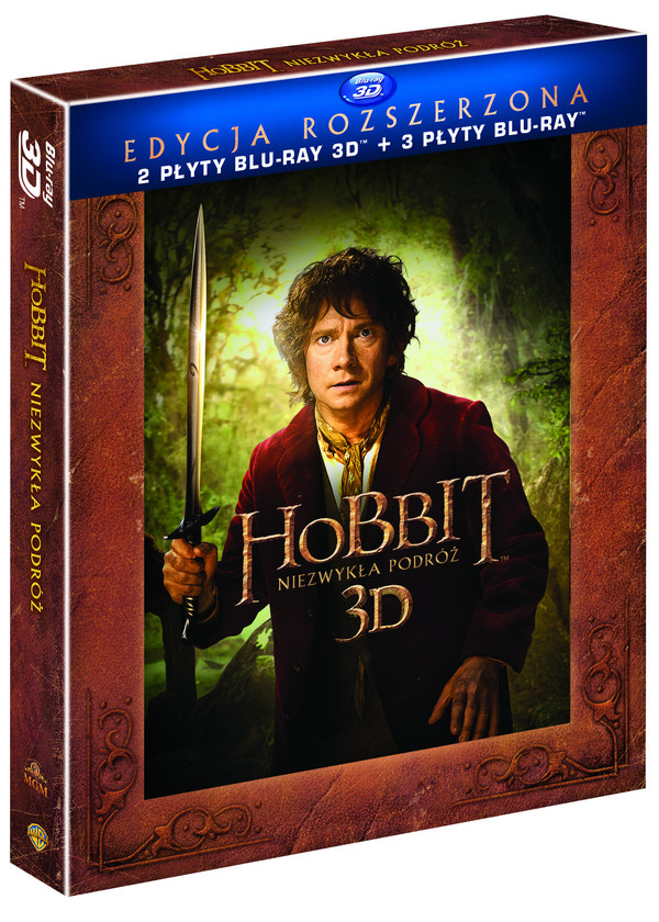 Hobbit: Niezwykła podróż 3D Edycja rozszerzona (5 Blu-Ray)