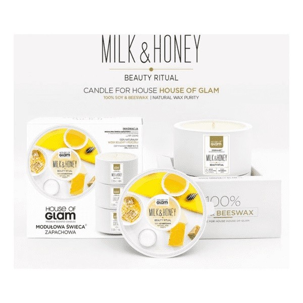 Beauty Milk & Honey SPA Świeca zapachowa z wosku sojowego i pszczelego