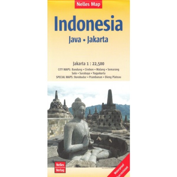 Indonesia Java Jakarta Road map / Indonezja Java Dżakarta Mapa samochodowa Skala 1:750 000 / 1:22 500