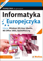 Informatyka Europejczyka Podręcznik dla gimnazjum Edycja: Windows XP, Linux Ubuntu, MS Office 2003, OpenOffice.org + CD