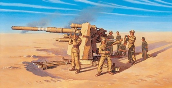 8.8 cm Flak 37 AA Gun w/ 8 crew Skala 1:72